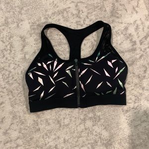 Zyia Black Rhombus Mirage Luxe Access Bra size Large